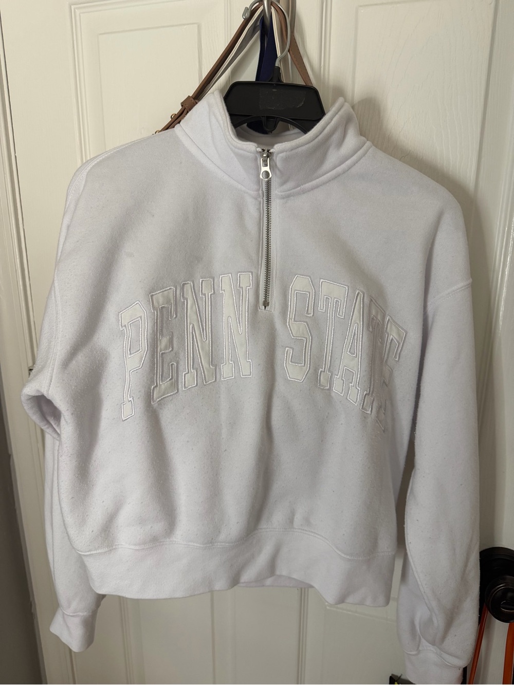 Penn State Women's White Quarter-Zip Pullover Hoodie